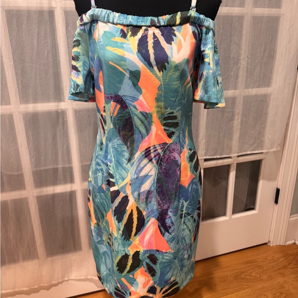 Gianni Bini tropical Resort Dress Small